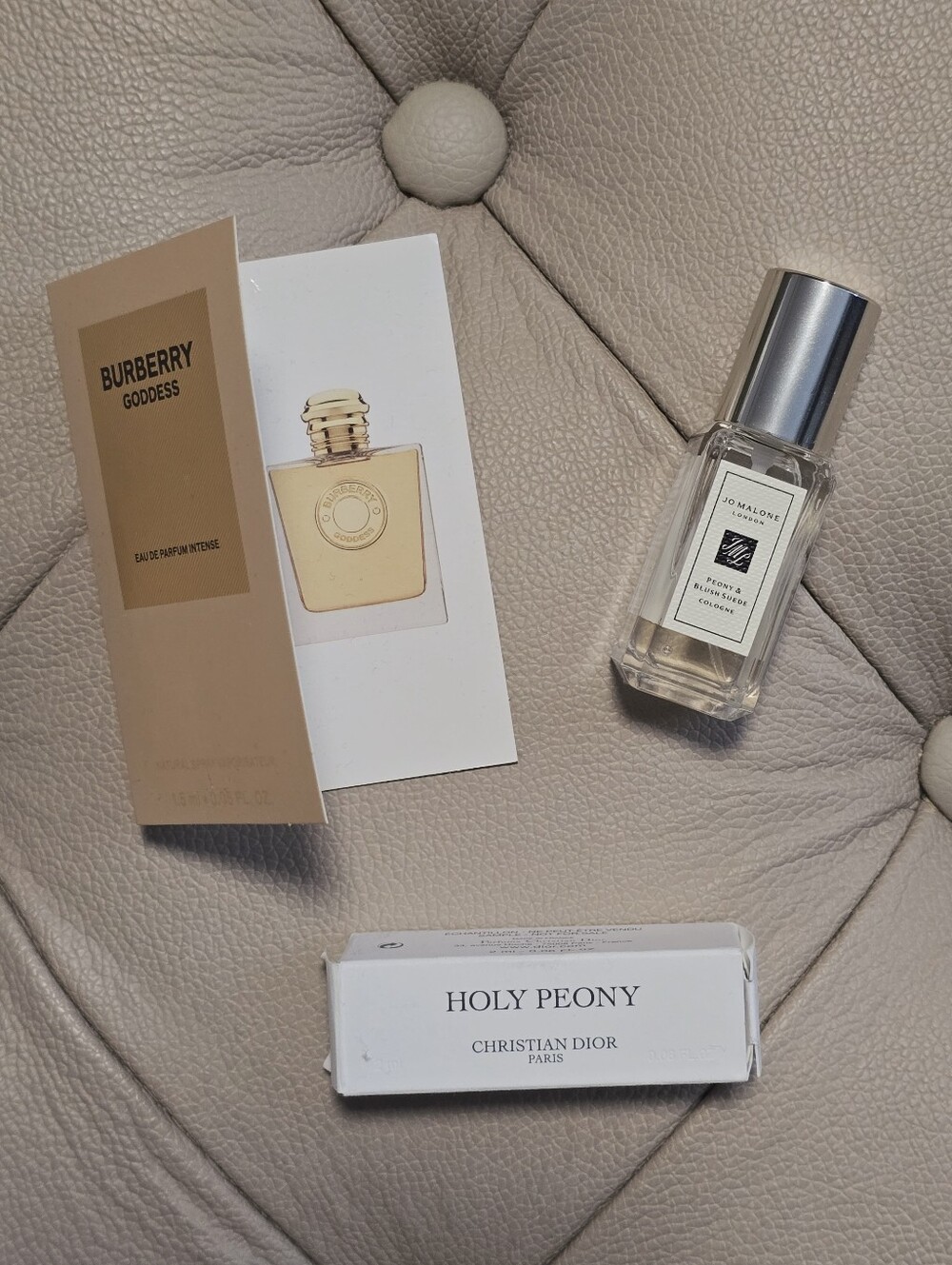 Jo Malone Peony Blush Christian Dior Holy Peony Burberry Goddess Designers 3